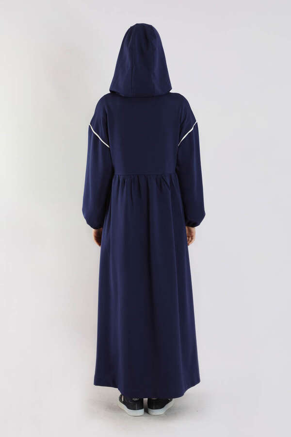 Biye Detaylı Elbise Lacivert - 6