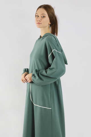 Biye Detaylı Elbise Mint - 2