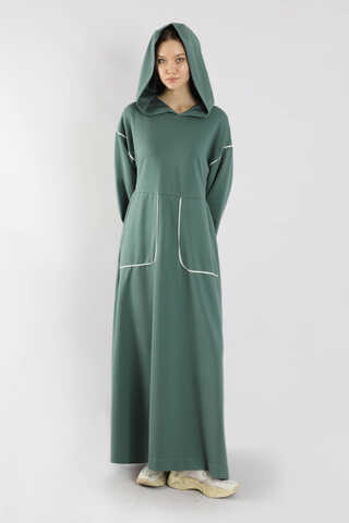 Biye Detaylı Elbise Mint - 3