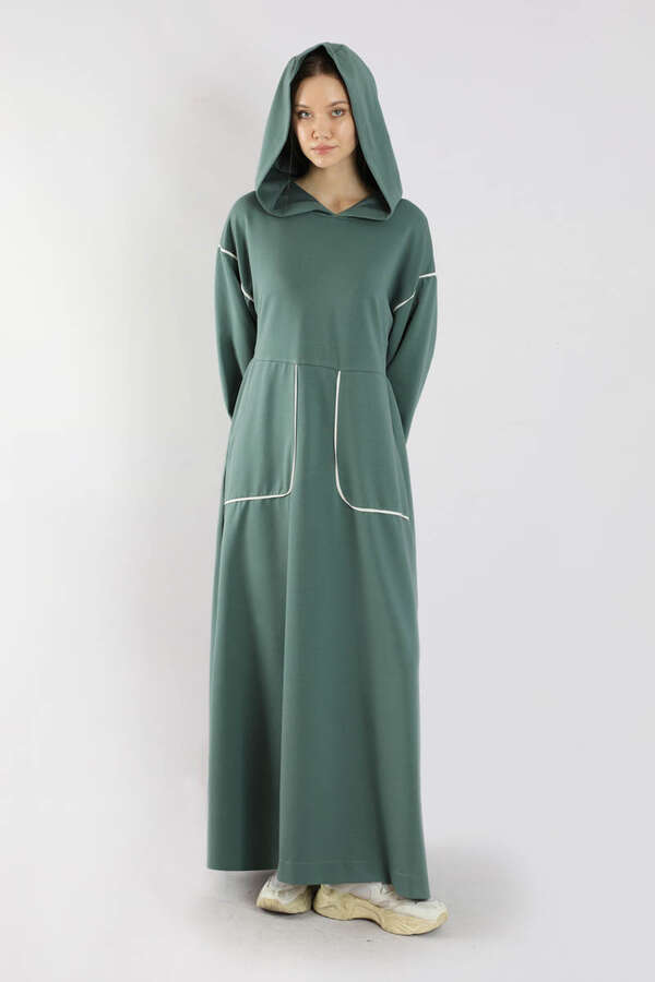 Biye Detaylı Elbise Mint - 3