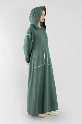 Biye Detaylı Elbise Mint - 5