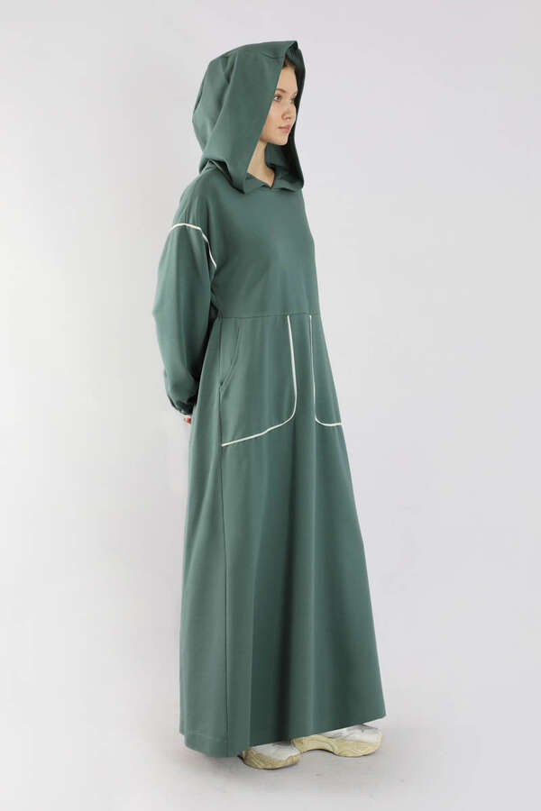 Biye Detaylı Elbise Mint - 5