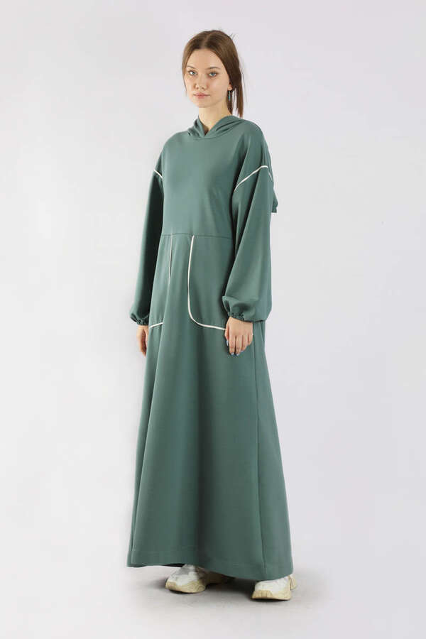 Biye Detaylı Elbise Mint 