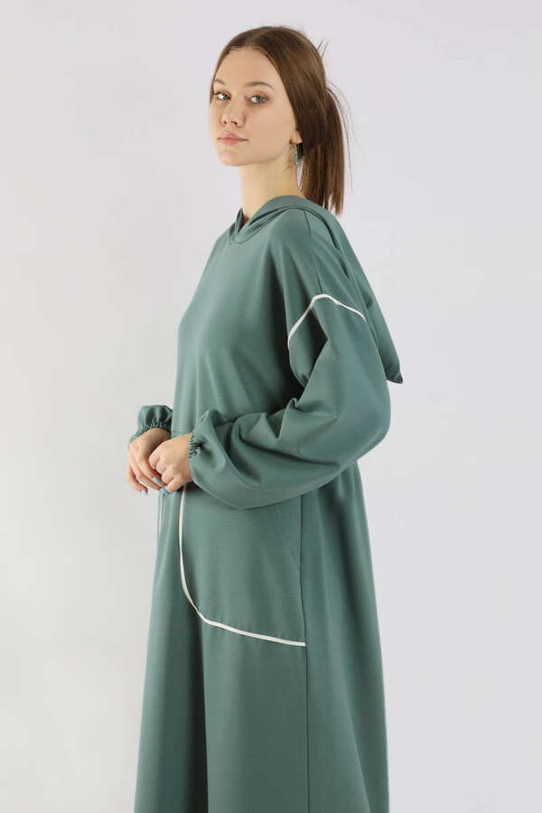 Biye Detaylı Elbise Mint - 2