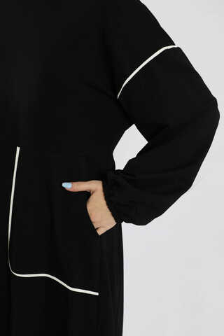 Biye Detaylı Elbise Siyah - 4