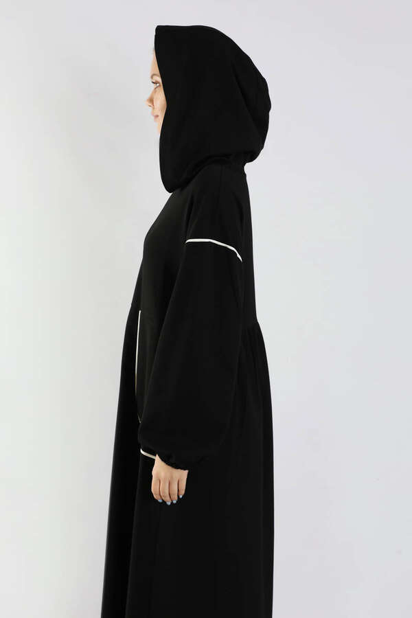 Biye Detaylı Elbise Siyah - 6