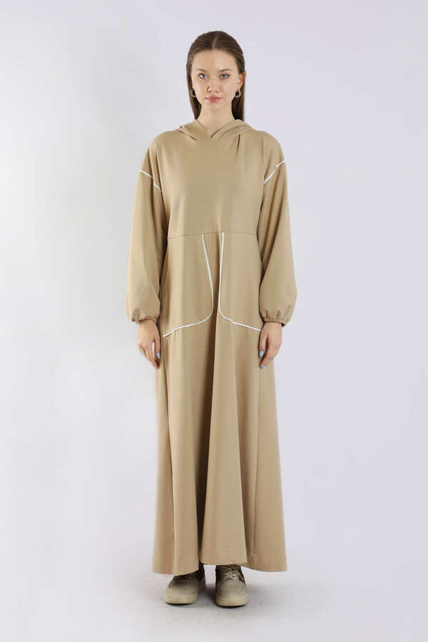 Biye Detaylı Elbise Taş - 3