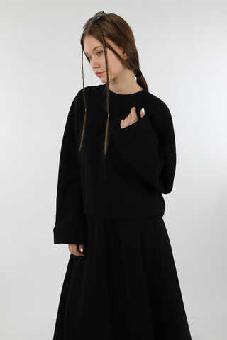 Biye Detaylı Etek Takım Siyah - 2