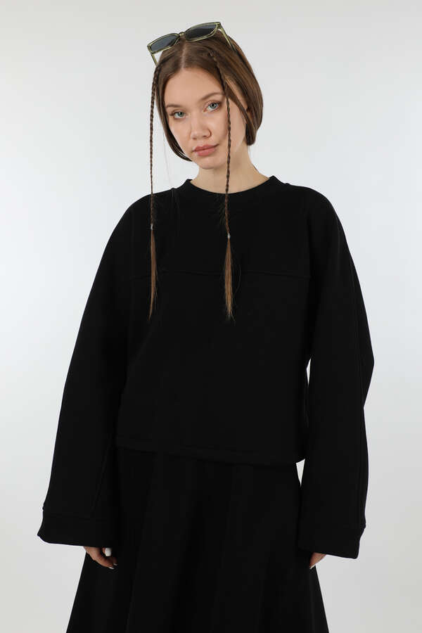 Biye Detaylı Etek Takım Siyah - 4