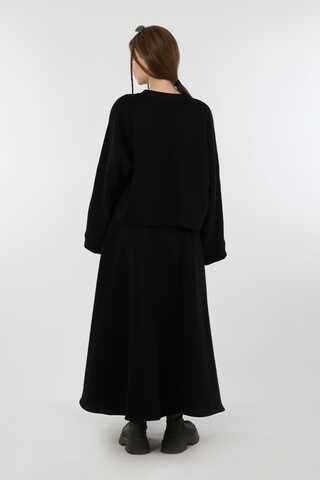 Biye Detaylı Etek Takım Siyah - 6