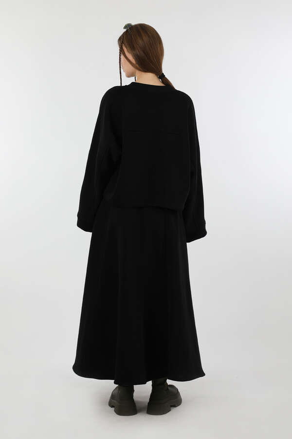 Biye Detaylı Etek Takım Siyah - 6