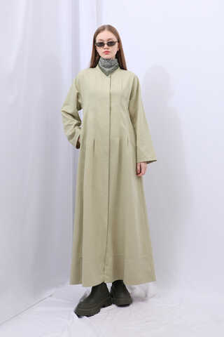 Biye Detaylı Kemerli Elbise Mint - 6