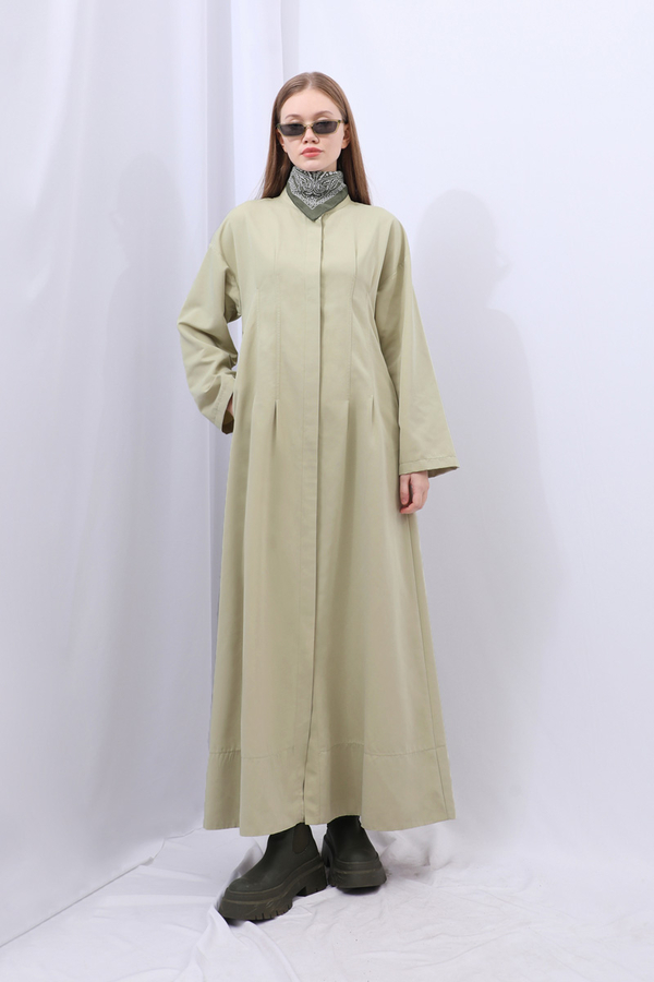 Biye Detaylı Kemerli Elbise Mint - 6