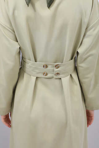 Biye Detaylı Kemerli Elbise Mint - 9