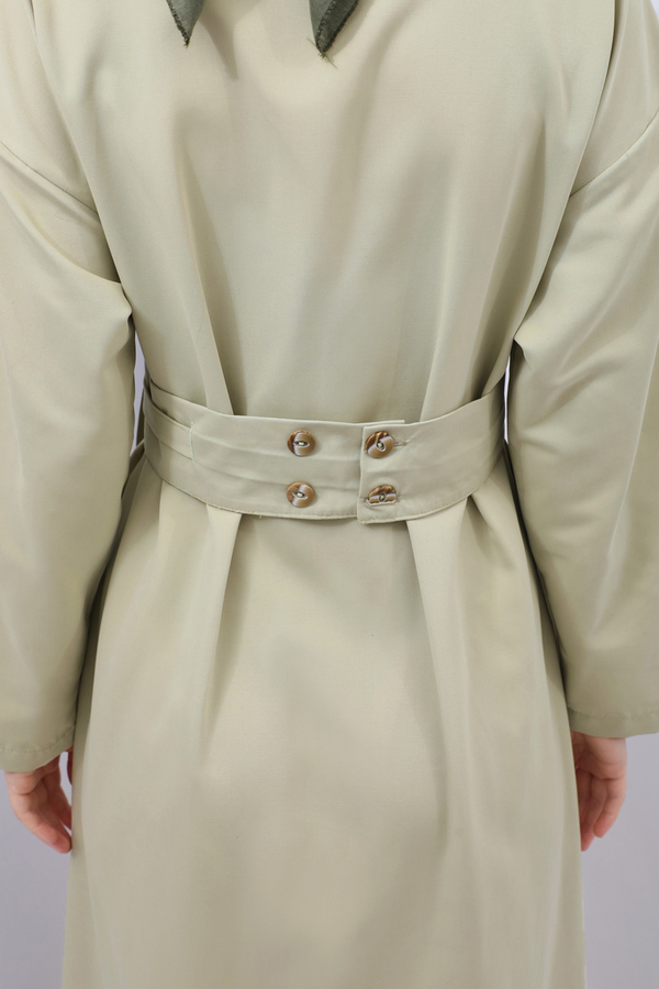 Biye Detaylı Kemerli Elbise Mint - 9