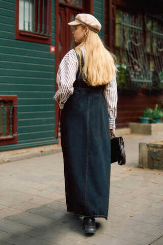 Biye Kuşaklı Denim Jile Koyu Mavi - 11