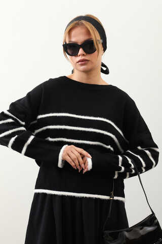 Biyeli Kısa Kazak Siyah - 13