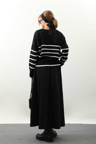 Biyeli Kısa Kazak Siyah - 14