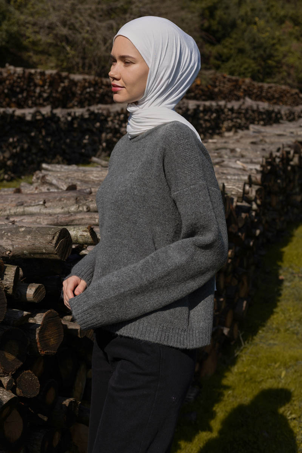 Biyeli Oversize Kazak Antrasit - 7