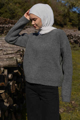 Biyeli Oversize Kazak Antrasit - 6