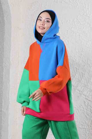 Blocky Color Sweat Blue - 1