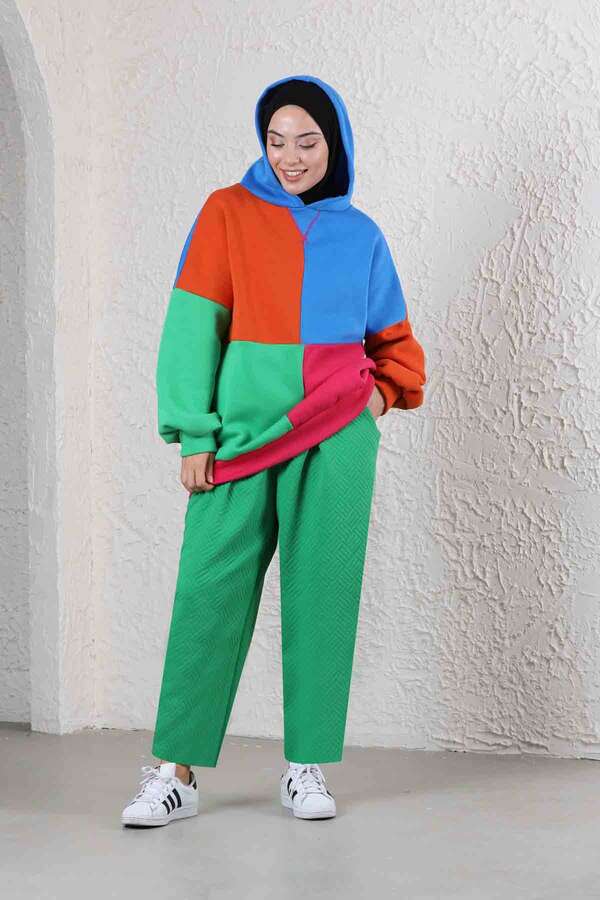 Blocky Color Sweat Blue - 2