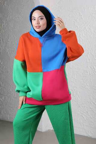 Blocky Color Sweat Blue - 4