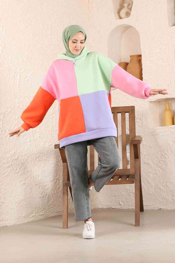 Blocky Color Sweat Mint - 1