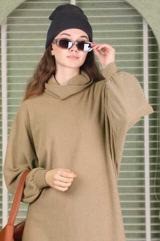 Throated Knitwear Spanish Suit Beige - 4