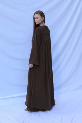 Bol Abaya Takım Acı Kahve - 8