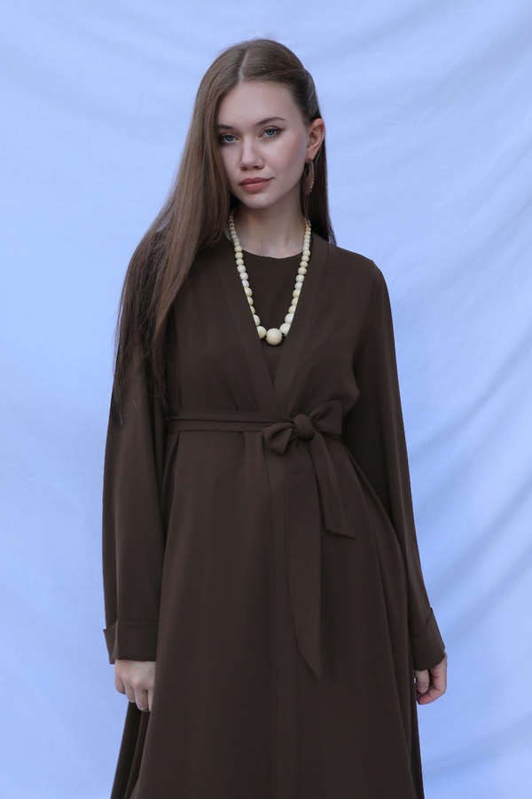 Bol Abaya Takım Acı Kahve - 6