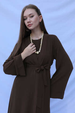 Bol Abaya Takım Acı Kahve - 1