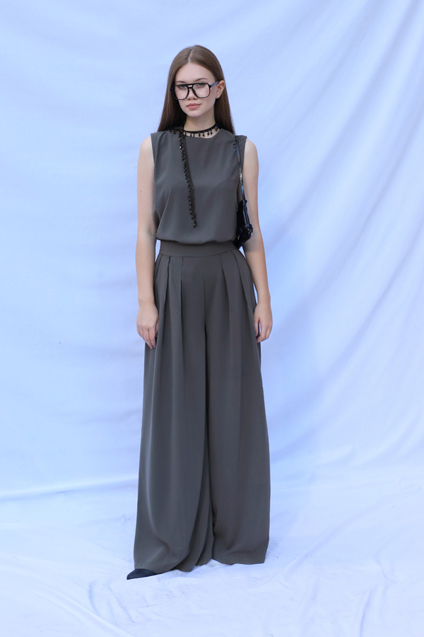 Bol Abaya Takım Füme - 2