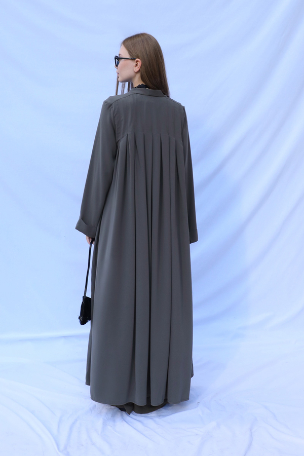 Bol Abaya Takım Füme - 9