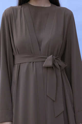 Bol Abaya Takım Koyu Vizon - 7