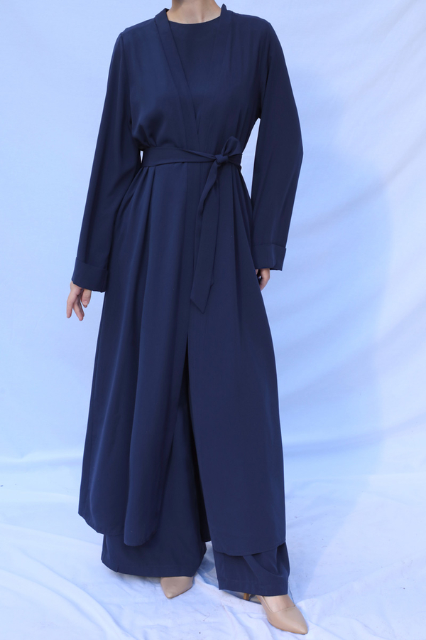 Bol Abaya Takım Lacivert - 6
