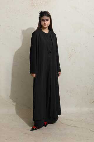 Bol Abaya Takım Siyah - 2