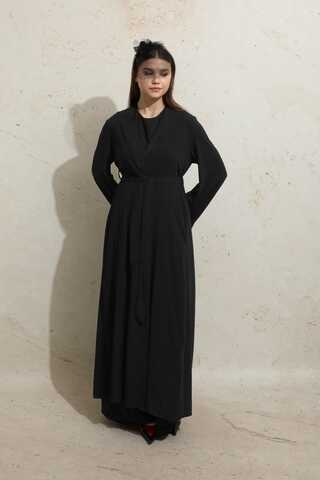 Bol Abaya Takım Siyah - 4