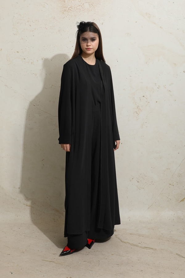 Bol Abaya Takım Siyah - 2