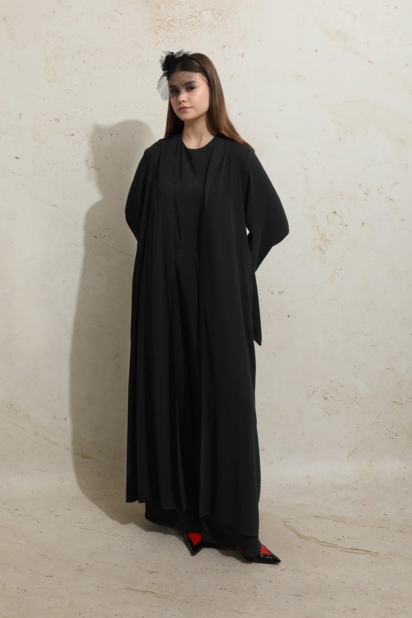 Bol Abaya Takım Siyah - 3