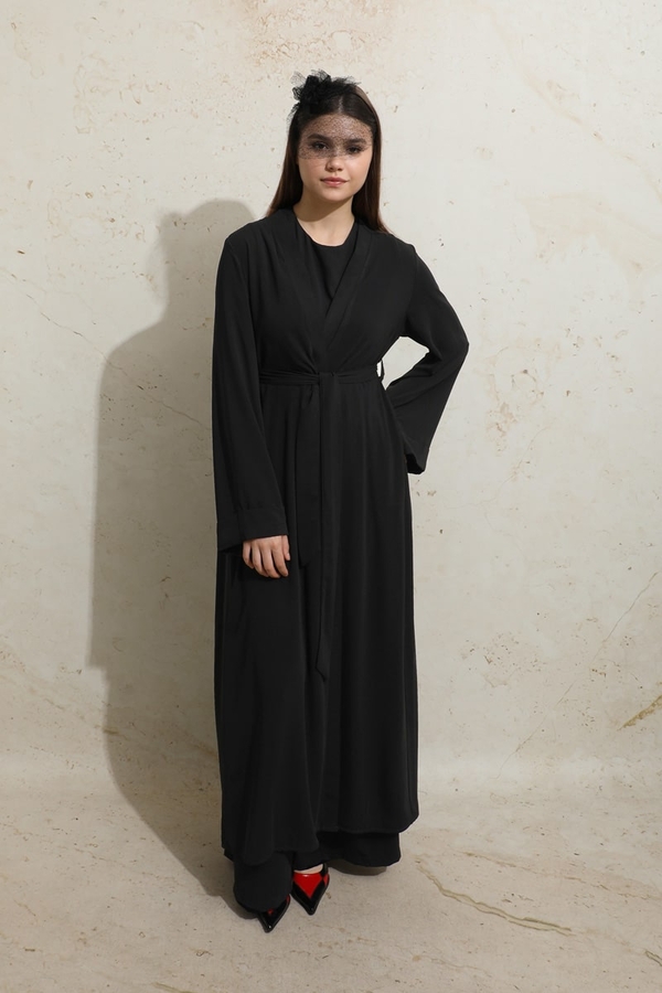 Bol Abaya Takım Siyah - 5