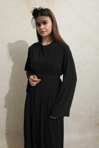 Bol Abaya Takım Siyah - 6