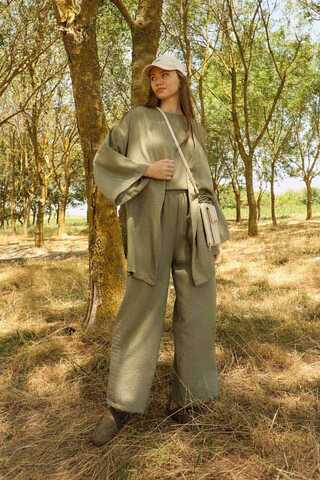 Bol Kimono Takım Haki - 2