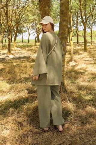 Bol Kimono Takım Haki - 5