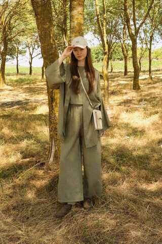 Bol Kimono Takım Haki - 1