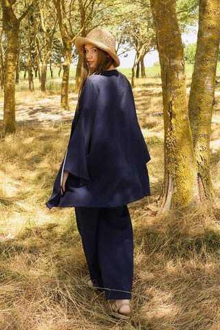 Bol Kimono Takım Lacivert - 8