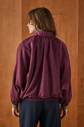 Bomber Süet Ceket Bordo - 7