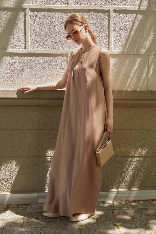 Boncuklu Jile Takım Açık Vizon - 6