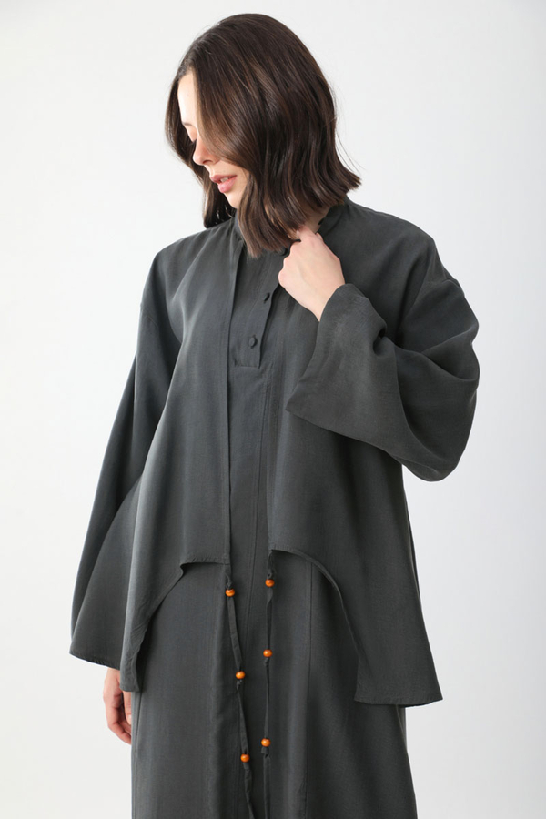 Boncuklu Jile Takım Antrasit - 3