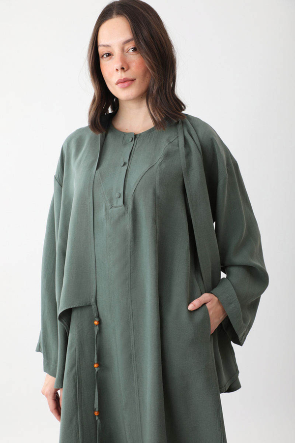 Boncuklu Jile Takım Petrol - 8